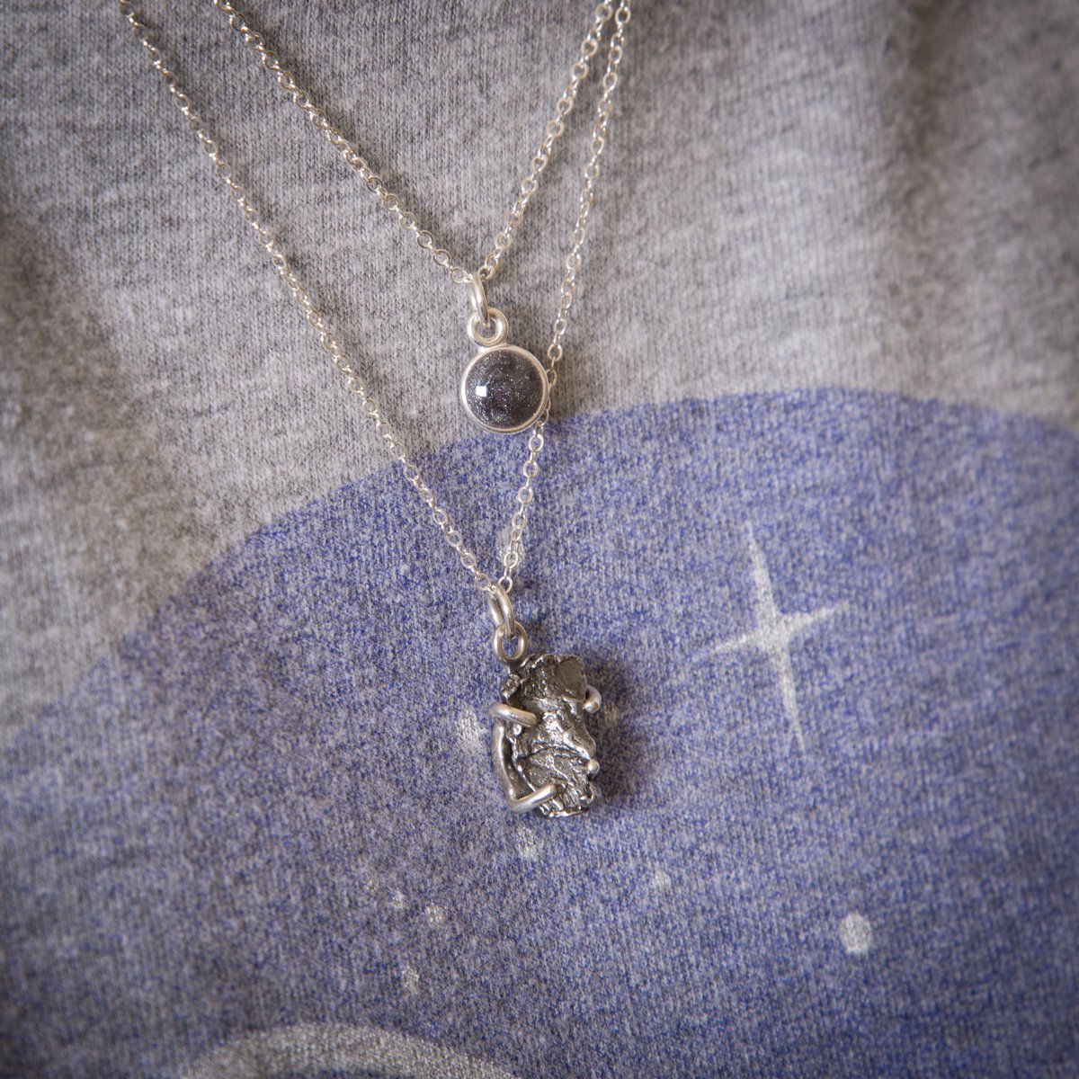 OFFbb-USA Lunar Crater Period Art Deco Gift Fashion Necklaces Pendant Retro Moon Stars Jewelry